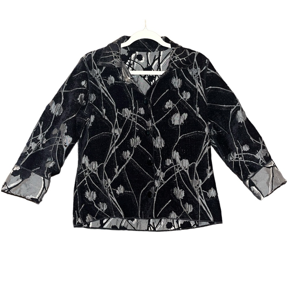 Winding river - Velvet brocade reversible jacket